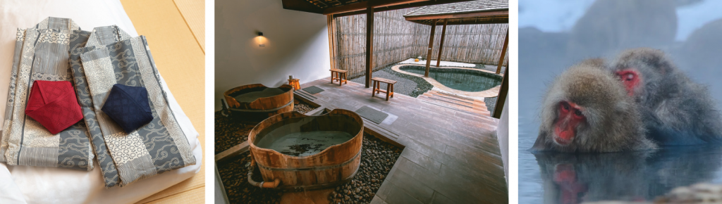 Yukatas, Hot Spring Bath and Monkeys in the Onsen