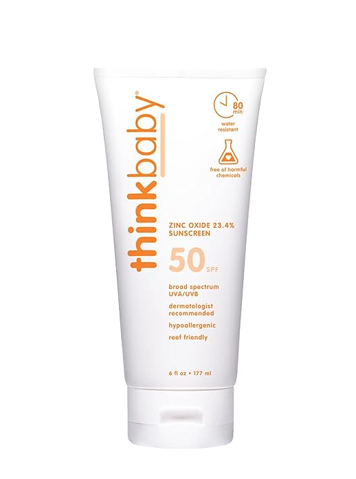 Thinkbaby, Safe, Water Resistant Sunscreen - SPF 50+ (6 ounce)